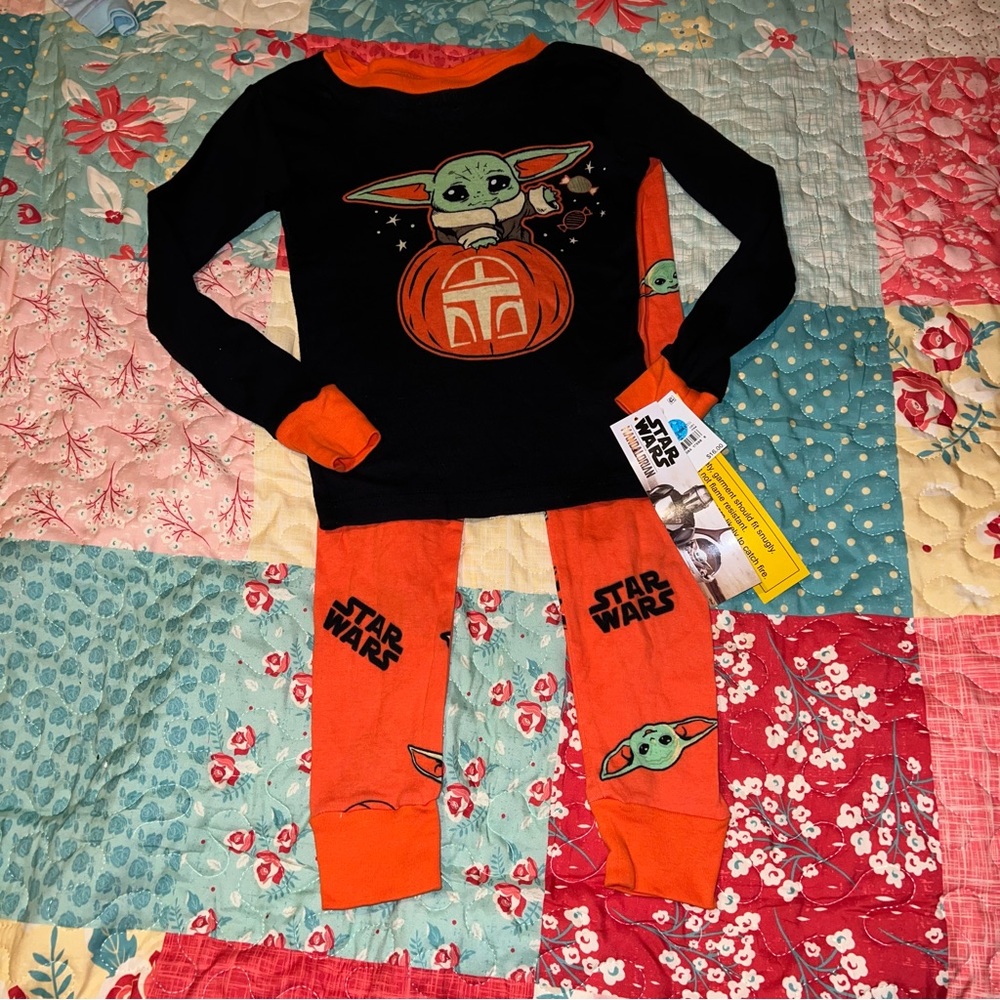 🎃 Halloween Star Wars Boys Size 6 Pajamas PJs New NWT Girls The Mandalorian